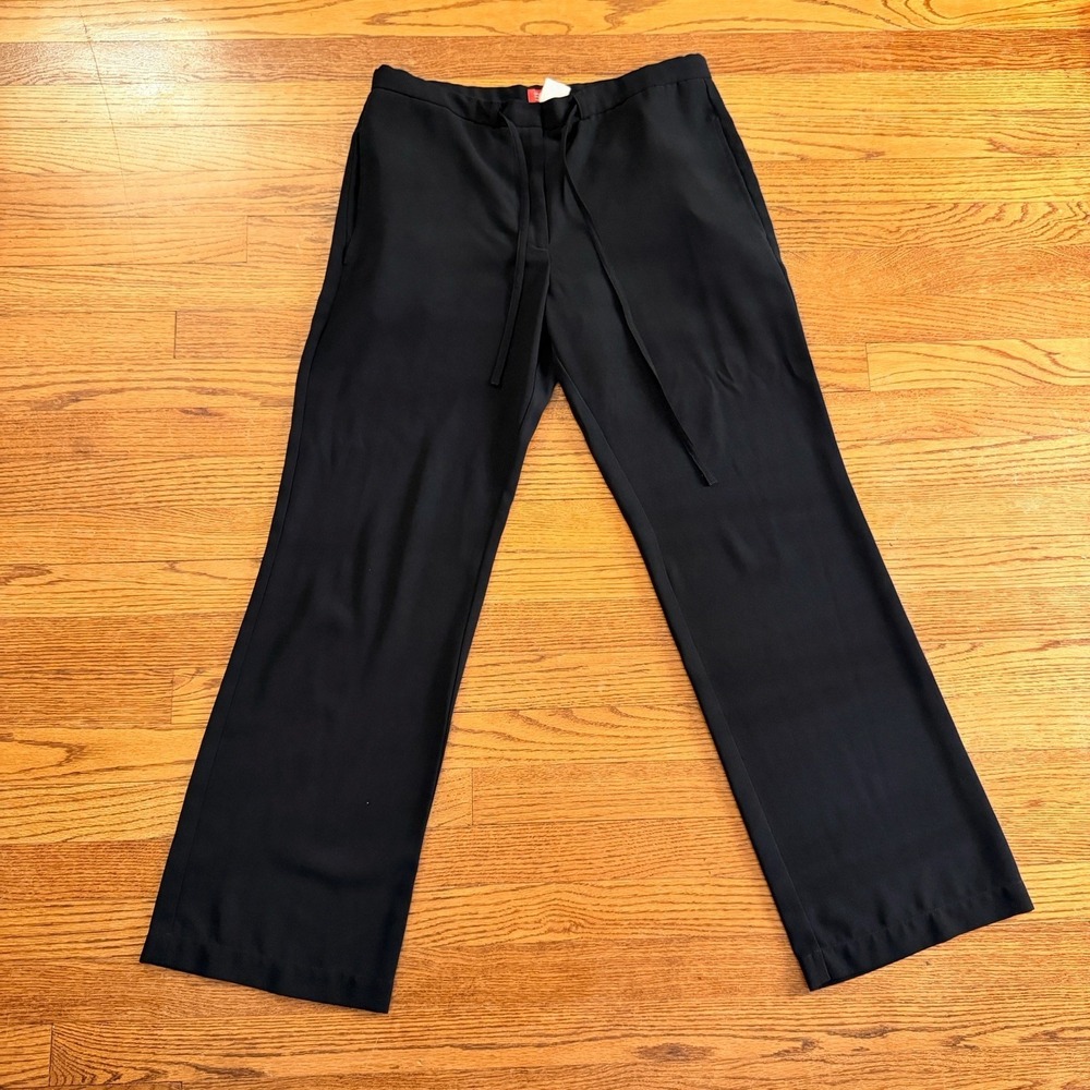 Esprit Vintage Ladies Black Drawstring Wide Leg Dress Pants Size 9/10